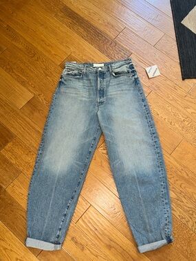 MOTHER Boyfriend Jeans in Light Blue Wash